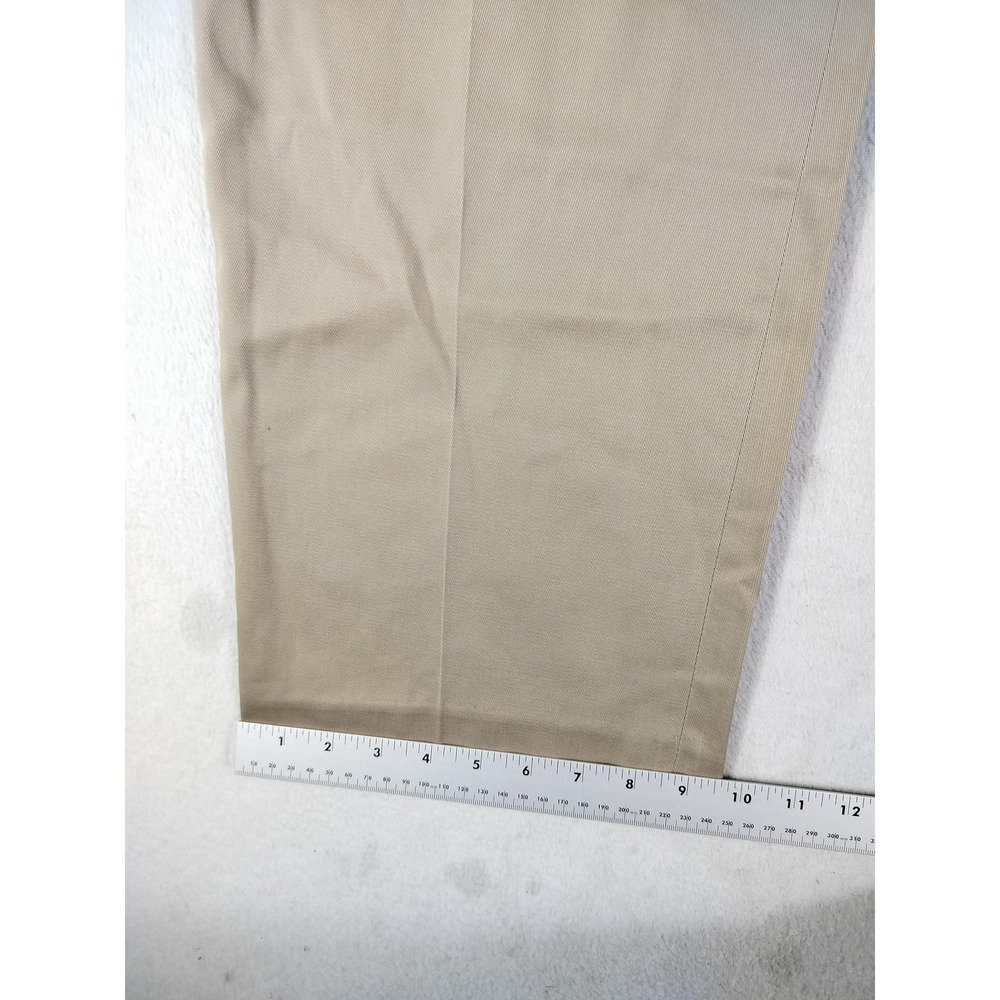 Eddie Bauer Pants Mens 35 Beige Wrinkle Resistant Classic Fit Chino Khakis - Picture 10 of 12